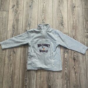 Walt Disney World Gray Fleece Quarter Zip Jacket size small (kids)